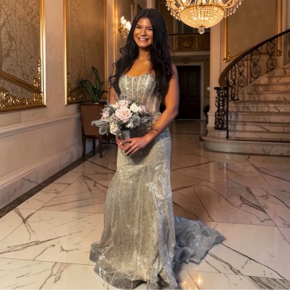 Alyce Paris 61970 Prom Dress – Crystal Ice Mermaid, Size 2 (Fits 2–4) –STUNNING